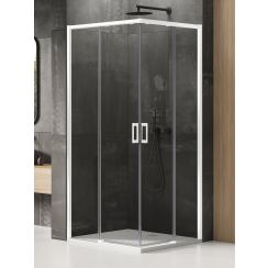 New Trendy Prime White sprchovací kút 120x80 cm štvorcová biela matné/priehľadné sklo D-0404A/D-0397A