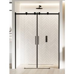 New Trendy Softi Black sprchové dvere 160 cm posuvné čierna matná/priehľadné sklo EXK-3962
