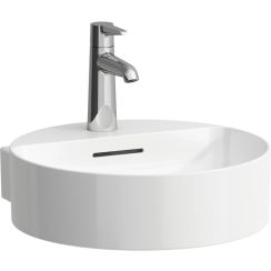 Laufen Val umývadlo 42.5x40 cm okrúhly klasické umývadlo biela lesklá H8112814001041