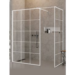 New Trendy New Modus White sprchový kút walk-in 120x90 cm štvorcová biela matné/vzorované sklo EXK-2301