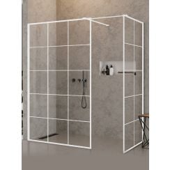 New Trendy New Modus sprchový kút walk-in 130x90 cm štvorcová biela matné/vzorované sklo EXK-2304