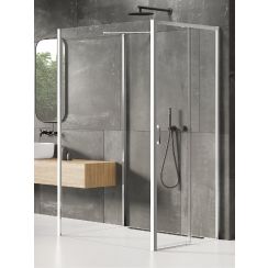 New Trendy Prime sprchovací kút 110x110 cm obdĺžniková chromová lesklé/priehľadné sklo K-1584