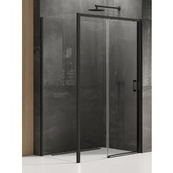 New Trendy Prime Black sprchovací kút 160x90 cm štvorcová čierna polomatné/priehľadné sklo K-1302