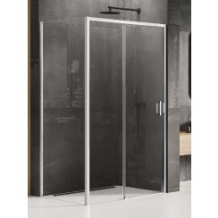 New Trendy Prime sprchovací kút 150x80 cm štvorcová chromová lesklé/priehľadné sklo K-1217