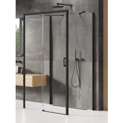 New Trendy Prime Black sprchovací kút 120x80 cm štvorcová čierna polomatné/priehľadné sklo K-0917