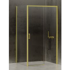 New Trendy Prime Light Gold sprchovací kút 130x90 cm štvorcová zlatá lesklé/priehľadné sklo D-0427A/D-0224B