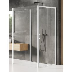 New Trendy Prime White sprchovací kút 120x90 cm štvorcová biela matné/priehľadné sklo K-1082