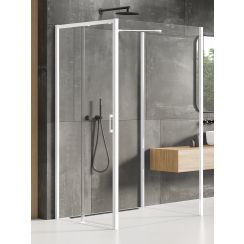 New Trendy Prime White sprchovací kút 120x100 cm štvorcová biela matné/priehľadné sklo K-1071