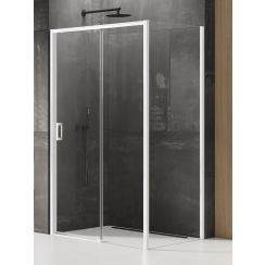 New Trendy Prime White sprchovací kút 160x80 cm štvorcová biela matné/priehľadné sklo K-1409