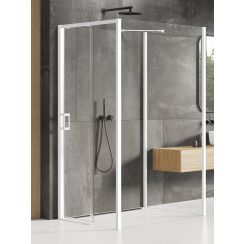 New Trendy Prime White sprchovací kút 120x100 cm štvorcová biela matné/priehľadné sklo K-1435