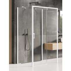 New Trendy Prime White sprchovací kút 140x90 cm štvorcová biela matné/priehľadné sklo K-1050