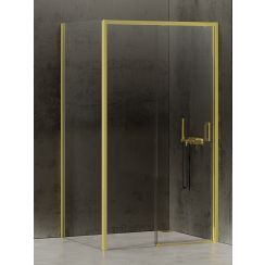 New Trendy Prime Light Gold sprchovací kút 160x90 cm štvorcová zlatá lesklé/priehľadné sklo K-1462