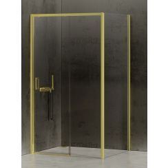New Trendy Prime Light Gold sprchovací kút 130x90 cm štvorcová zlatá lesklé/priehľadné sklo K-1478
