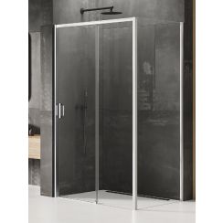 New Trendy Prime sprchovací kút 140x80 cm štvorcová chromová lesklé/priehľadné sklo K-1241