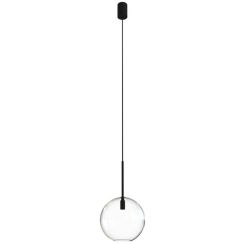 Nowodvorski Lighting Sphere závesné svietidlo 1x40 W čierna-priehľadná 7848