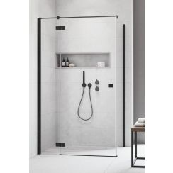 Radaway Essenza New Black KDJ sprchové dvere 120 cm výklopné čierna matná/priehľadné sklo 1385042-54-01L