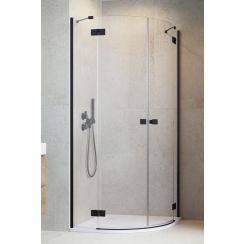 Radaway Essenza New Black PDD sprchové dvere 100 cm výklopné čierna matná/priehľadné sklo 1385003-54-01R