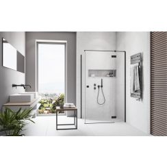 Radaway Essenza New Black KDJ sprchové dvere 120 cm výklopné čierna matná/priehľadné sklo 1385042-54-01R