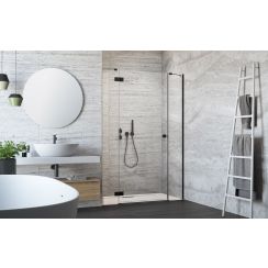 Radaway Essenza New Black DWJS sprchové dvere 70.5 cm výklopné čierna matná/priehľadné sklo 1385032-54-01L