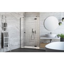 Radaway Essenza New Black DWJS sprchové dvere 70.5 cm výklopné čierna matná/priehľadné sklo 1385032-54-01R
