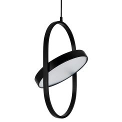 Moosee Spinner závesné svietidlo 1x19 W čierna-mliečna MSE010100315