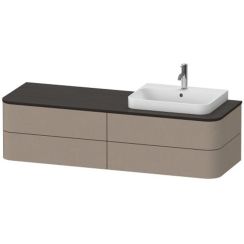 Duravit Happy D.2 Plus skrinka 160x55x40.8 cm závesné pod umývadlo ľanová HP4963R75750C00