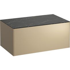 Laufen Sonar skrinka s pracovnou doskou 77.5x45.5x34 cm závesné pod umývadlo čierna H4054100341401