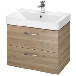 Cersanit Lara skrinka z kúpeľňovej súpravy 59.4x37.5x46 cm závesná kúpeľňová skrinka pod umývadlo orech S926-064-DSM