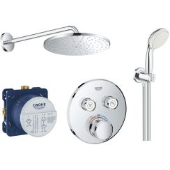 Set podomietková vaňová-sprchová batéria Grohe Grohtherm SmartControl 29119000, horná sprcha so sprchovacím ramenom Grohe Rainshower 26558000, 35600000, 26406001