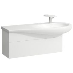 Laufen Il Bagno Alessi skrinka 99.5x32x34 cm závesná kúpeľňová skrinka pod umývadlo biela H4304310972601