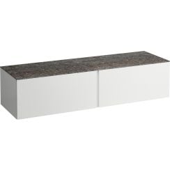Laufen Il Bagno Alessi skrinka s pracovnou doskou 160x50x37 cm závesná kúpeľňová skrinka pod umývadlo biela H4323300972601