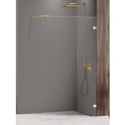New Trendy Avexa Gold Shine stena sprchovacieho kúta 140 cm zlatá brúsený/sklo priehľadné EXK-7063
