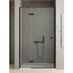 New Trendy Reflexa Black sprchové dvere 130 cm výklopné čierna matná/priehľadné sklo EXK-4908