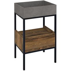 Sapho Skara skrinka 47x36x85 cm stojacie pod umývadlo čierna-dub-dreva CG001-1919