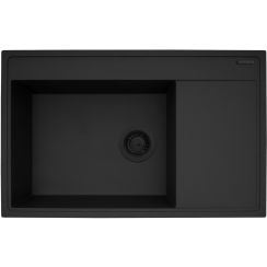 Pyramis Camea granitový drez 79x50 cm čierna 070168402