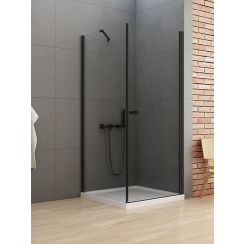 New Trendy New Soleo Black sprchovací kút 120x90 cm obdĺžniková čierna matné/priehľadné sklo D-0231A/D-0149B-WP