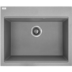 Laveo Tau granitový drez 60x50 cm sivá/grafitová/ónyxová SBT5106