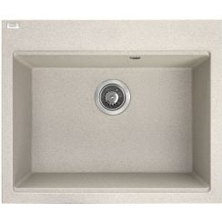 Laveo Tau granitový drez 60x50 cm béžová SBT4106