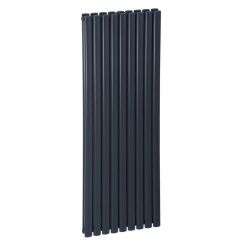 Luxrad Ring Podwójny dekoratívny radiátor 190x64.2 cm podłączenie dolné čierna RINP1900642S040ZDC