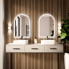Baltica Design Tiny Border Pastille Cut zrkadlo 60x140 cm s osvetlením biela 5904107929903