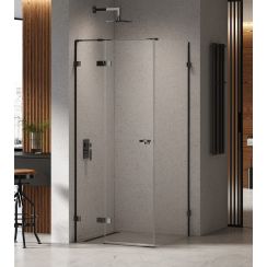 New Trendy Eventa Black Chrome sprchovací kút 120x80 cm štvorcová čierna lesklé/priehľadné sklo EXK-6170