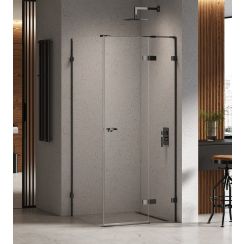 New Trendy Eventa Black Chrome sprchovací kút 120x100 cm štvorcová čierna lesklé/priehľadné sklo EXK-6202