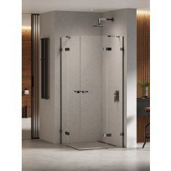 New Trendy Eventa Black Chrome sprchovací kút 110x80 cm štvorcová čierna lesklé/priehľadné sklo EXK-6208