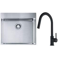 Súprava nerezový drez Franke Box 127.0369.295, kuchynská batéria Franke Lina 115.0626.053