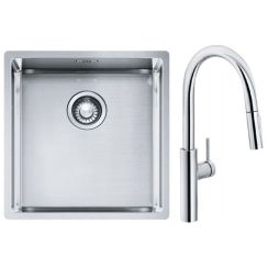 Súprava kuchynská batéria Franke Pescara L Slide-In 115.0538.940, nerezový drez Franke Box 127.0453.654