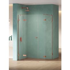 New Trendy Eventa Copper Shine sprchovací kút 150x80 cm štvorcová medená lesklé/priehľadné sklo EXK-6459