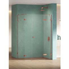 New Trendy Eventa Copper Shine sprchovací kút 150x100 cm štvorcová medená lesklé/priehľadné sklo EXK-6472