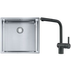 Súprava nerezový drez Franke Box 127.0395.014, kuchynská batéria Franke Atlas 115.0550.427