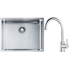 Súprava nerezový drez Franke Box 127.0395.015, kuchynská batéria Franke Lina 115.0693.228