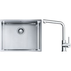 Súprava nerezový drez Franke Box 127.0395.015, kuchynská batéria Franke Lina 115.0712.420